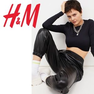 🔺H&M Faux Leather Joggers 🔺